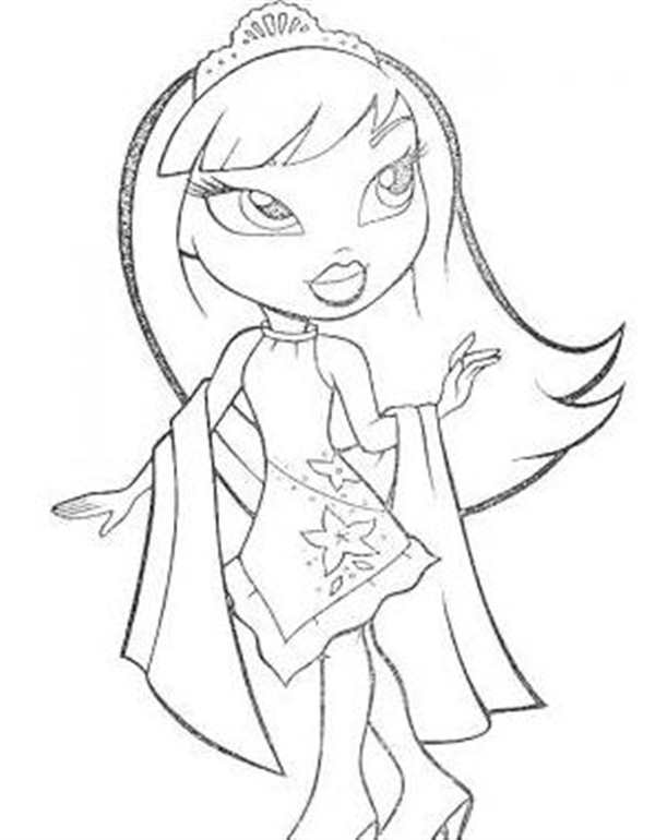 Раскраска Bratz Веселье на Высоких Каблуках