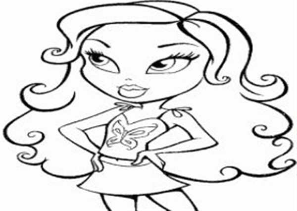 Раскраска Bratz Вместе с Губками Баржами