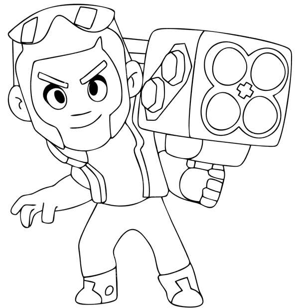 Раскраска Brawl Stars Базз