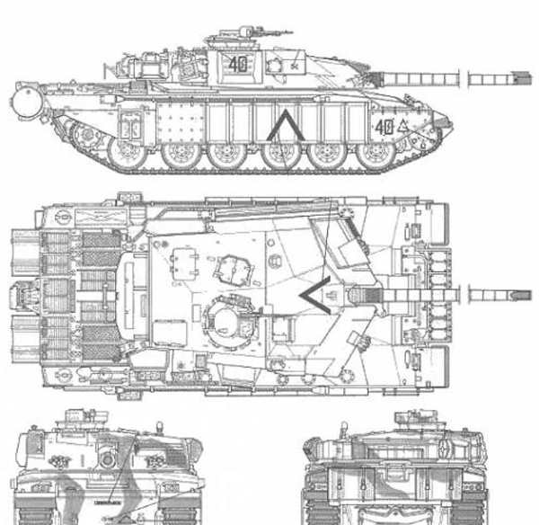 Раскраска Британский танк Challenger 2