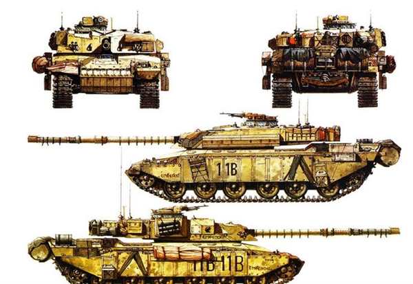 Раскраска Британский танк Challenger 2