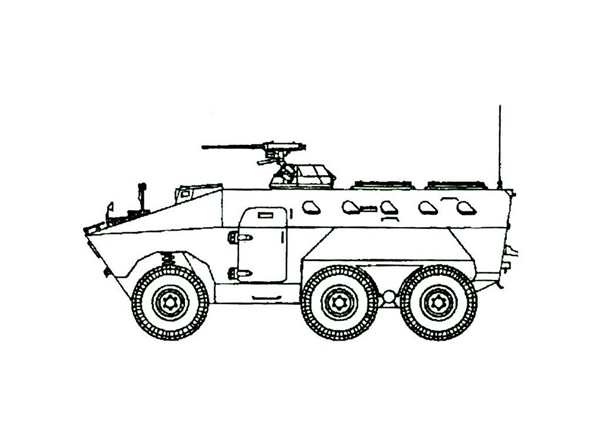 Раскраски для мальчиков Военная техника бронетранспортер