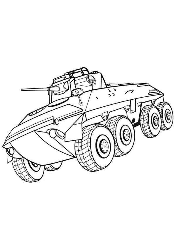 Военный БТР раскраска