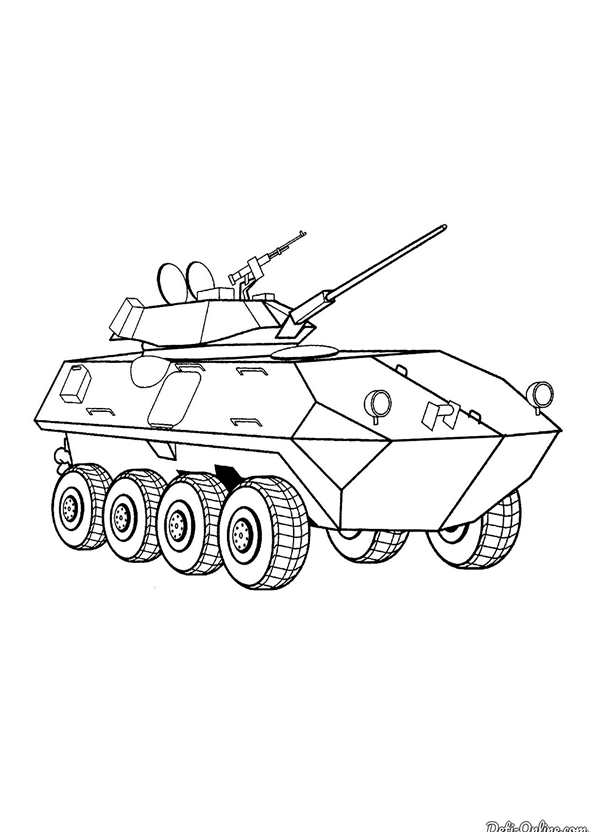 Раскраски танки БТР Военная техника