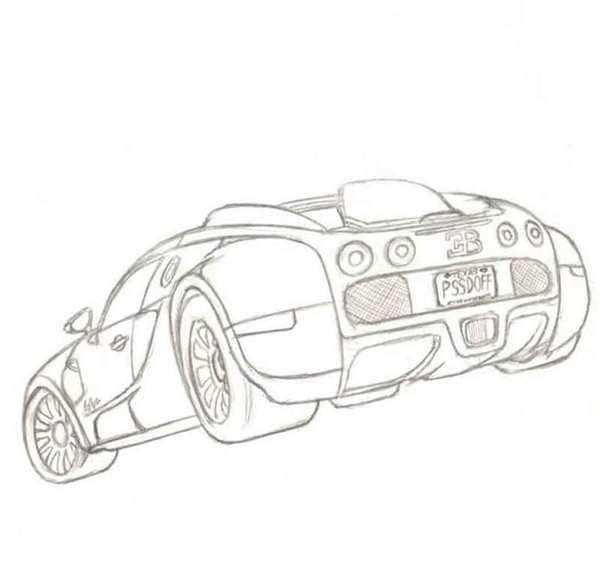 Bugatti Chiron раскраска