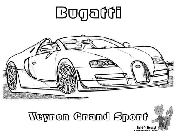 Раскраска БУГГАТИ ЧЕРОН