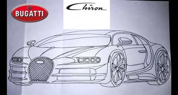 Раскраска Бугatti Chiron Веселье для Мозга и Краски
