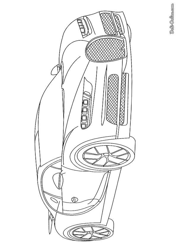 Раскраска Bugatti Veyron