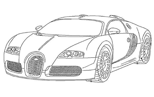 Bugatti Chiron чертеж