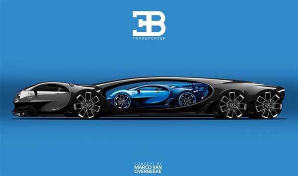 Раскраска Бугatti Chiron Вид сбоку