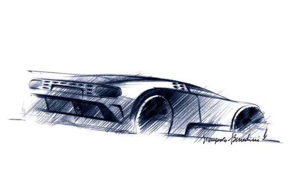 Раскраска Бугatti EB Concept Вдохновение на странице