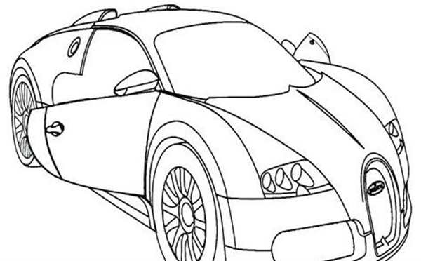 Раскраска Бугatti Veyron GTR Начни Рисовать