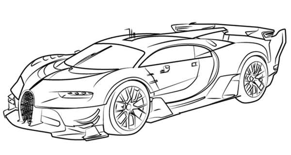 Раскраска Бугatti Vision Gran Turismo Ваши Руки Настройки Мечты