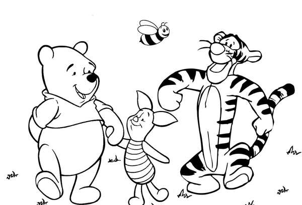 Раскраска Букет Цветов от ВинниПуха WinniethePooh