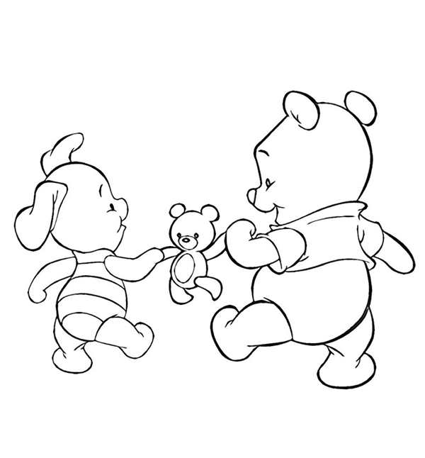 Раскраска Букет Цветов от ВинниПуха WinniethePooh