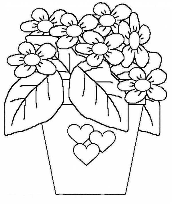 Рисунок на 8 марта раскраска
