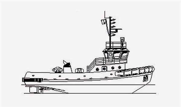 Раскраска Буксир В Море