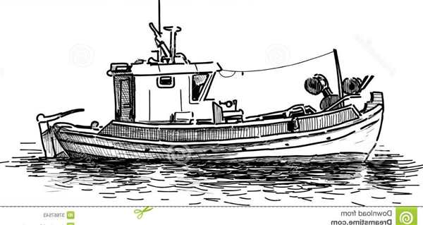 Раскраска Буксир В Море