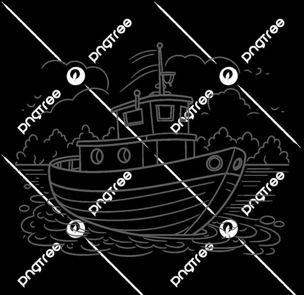 Раскраска Буксир В Море