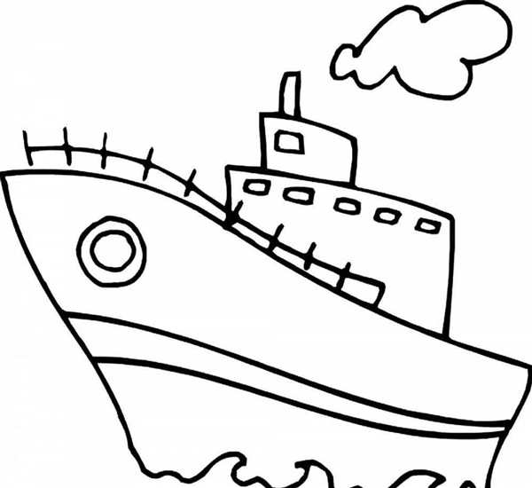 Раскраска парусник в море