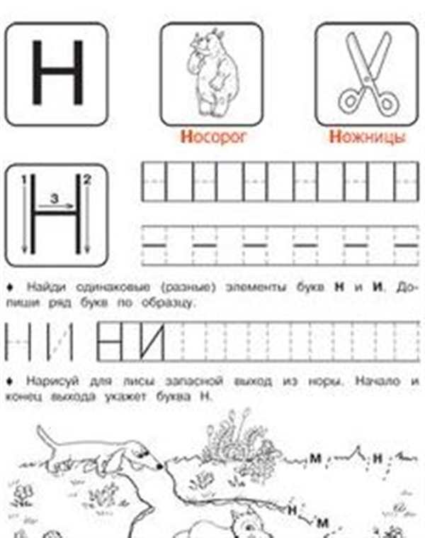 Задания длядшкольников буква м