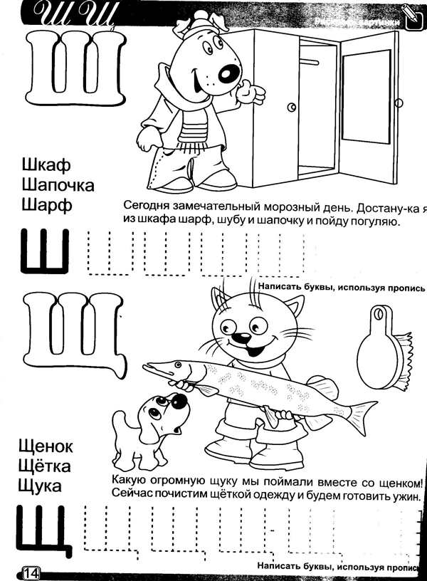 Буква с ш пропись печатных букв
