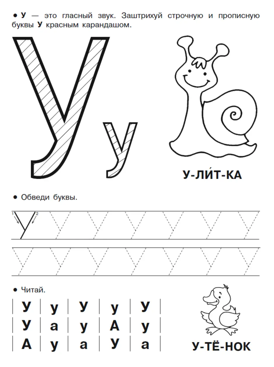 Прописи гласные буквы