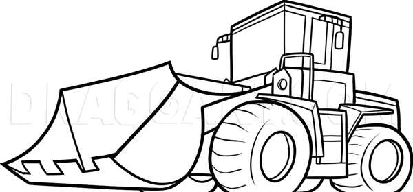 Трактор JCB раскраска
