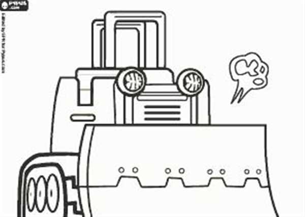 Раскраска Бульдозера Caterpillar Oliver