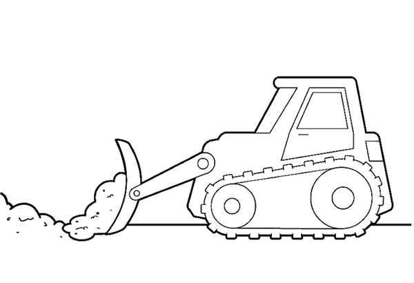 Раскраска Бульдозера Caterpillar Oliver