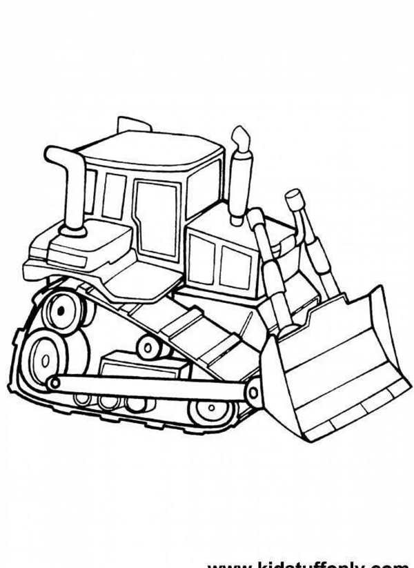 Раскраска Бульдозера Caterpillar Oliver