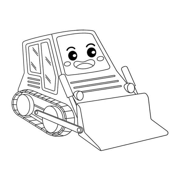 Раскраска Бульдозера Caterpillar Oliver