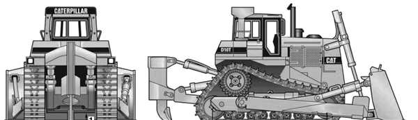 Caterpillar d11 чертеж