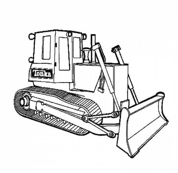 Раскраска Бульдозера Caterpillar Oliver