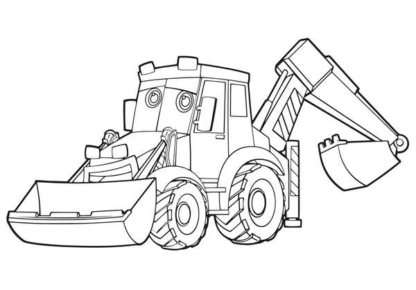 Раскраска Бульдозера Caterpillar Oliver