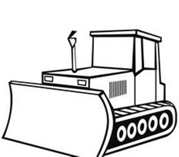 Раскраска Бульдозера Caterpillar Oliver