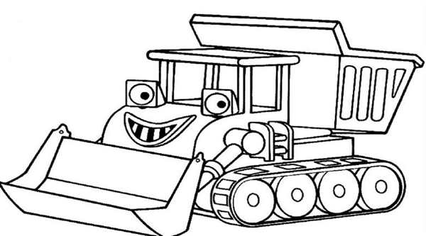 Раскраска Бульдозера Caterpillar Oliver