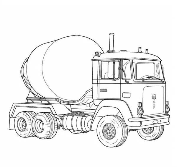 Раскраска КАМАЗ бетономешалка