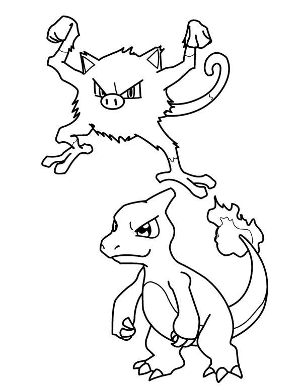 Pokemon Charizard раскраски