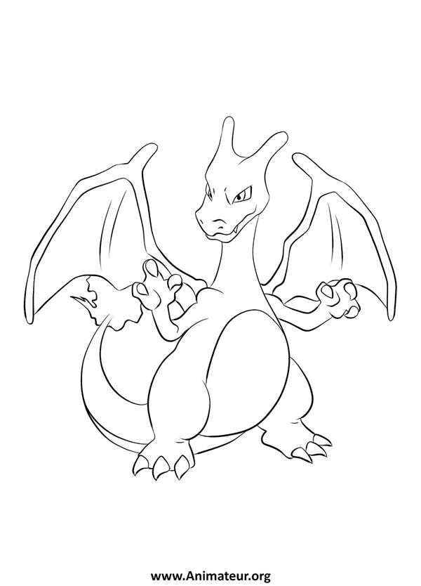 Pokemon Charizard раскраски