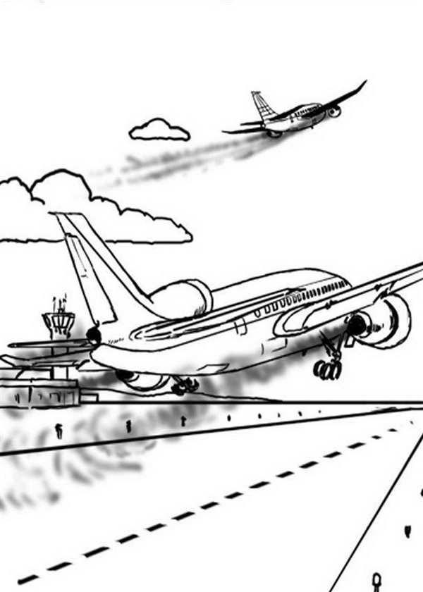 Боинг 737 раскраска