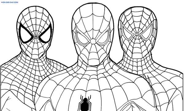 Spider man раскраска