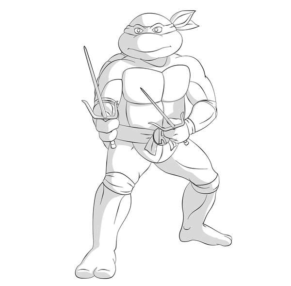 TMNT 2003 раскраска