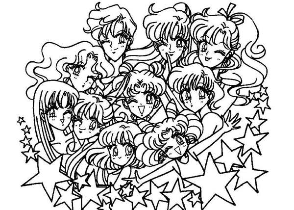 Sailor Moon раскраска