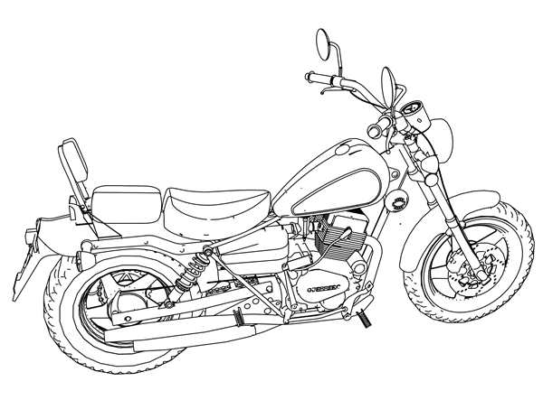 Honda VTX 1300 рисунок