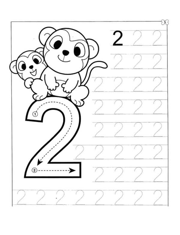 Обводка цифр для детей 5-6 лет