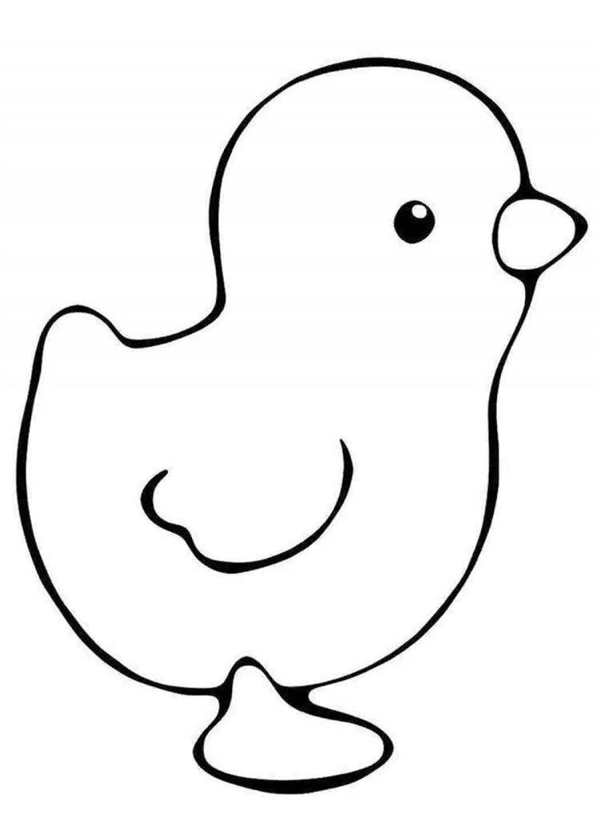 Раскраска цыпленок для детей 3-4 лет