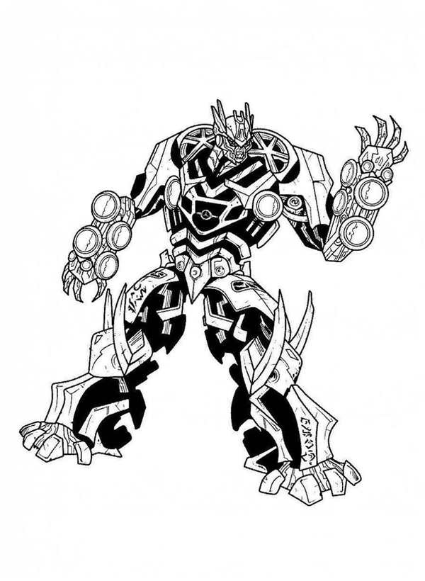 Раскраска Десептикон Ваши Руки Судьба Transformers