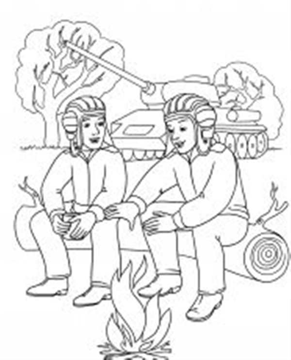 Костер рисунок