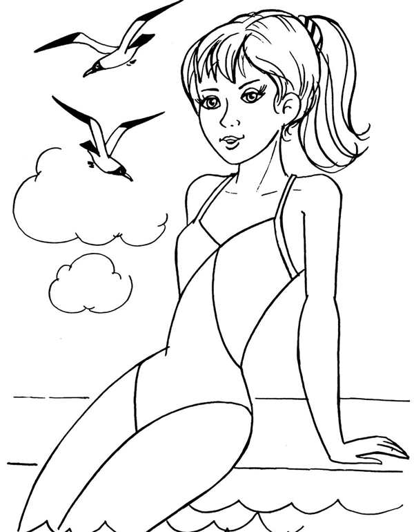 Рисовать человека на лежаке